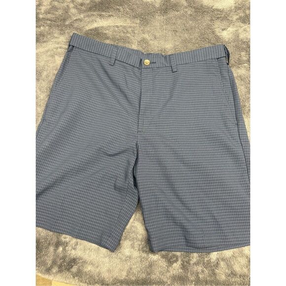 Blue checkered Cool 18 Pro Men’s 36 golf shorts with Elastic, like new!  #golfsw - Picture 2 of 3